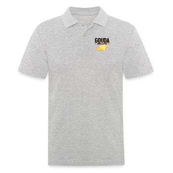 Gouda d’abord travail plus tard fromager Queso - Polo Homme - gris chiné - Devant - Kai (181cm)