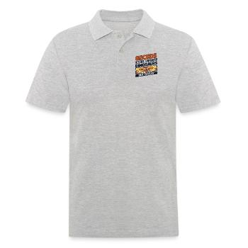 Like Little Dinosaurs But Cooler Crested Leopard - Men's Polo Shirt - heather grey - Front - Kai (181cm)