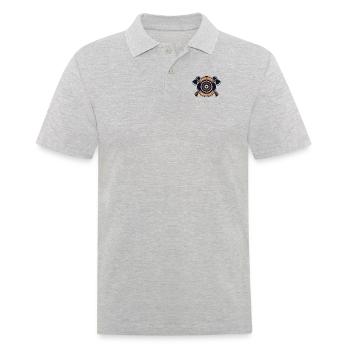 De vrais hommes lancent des haches Hache de compétition de lancer de hache - Polo Homme - gris chiné - Devant - Kai (181cm)