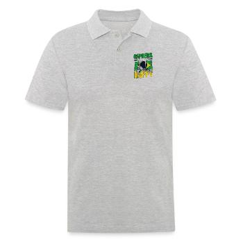 La capoeira me rend heureux Capoeirista Ginga Dance - Polo Homme - gris chiné - Devant - Kai (181cm)