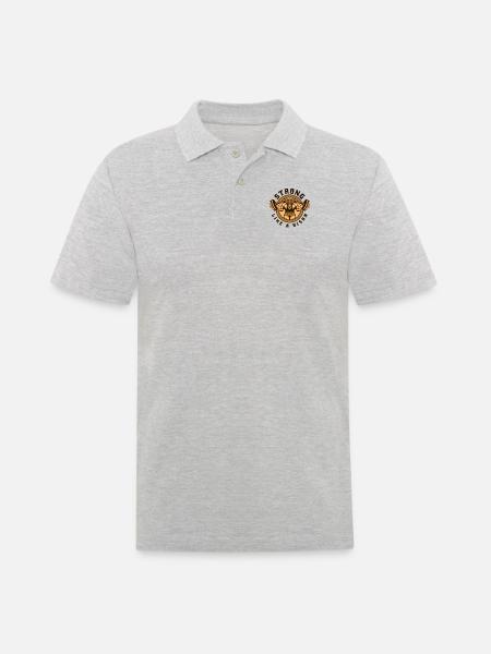 Fort comme un bison Buffalo Bovinae Américain - Polo Homme - gris chiné