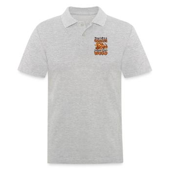 They Call It A Beaver Because It Eats Wood - Men's Polo Shirt - heather grey - Front - Kai (181cm)