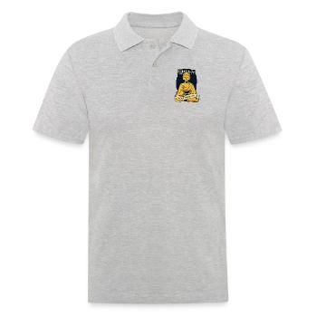 Chill And Let That Shit Go Buddhist Statue Symbol - Men's Polo Shirt - heather grey - Front - Kai (181cm)