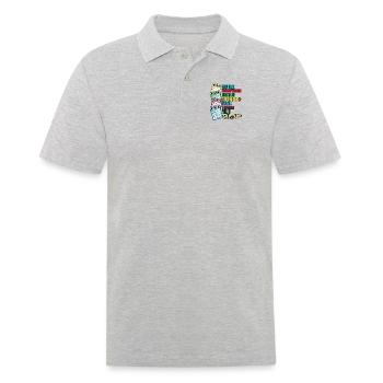 Wie kommt es, dass alle anderen Bingo Daubers Anrufer schreien? - Männer Poloshirt - Grau meliert - Vorne - Kai (181cm)