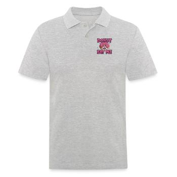 Donut Eat Me Donut, glasiert, Maker, Liebhaber, Donut - Männer Poloshirt - Grau meliert - Vorne - Kai (181cm)