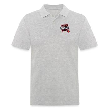 Just Bro Spiel Prisonball Teamspieler Völkerball - Männer Poloshirt - Grau meliert - Vorne - Kai (181cm)