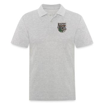 Joueur de cornemuse Sarbacane Great Highland Player - Polo Homme - gris chiné - Devant - Kai (181cm)