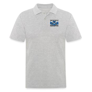 Was wir brauchen, sind mehr Dudelsackspieler - Männer Poloshirt - Grau meliert - Vorne - Kai (181cm)