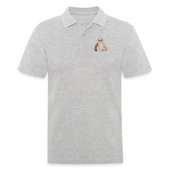 Lineart Pilosa folivora Chien d’amour à gorge brune paresseux - Polo Homme - gris chiné - Devant - Kai (181cm)