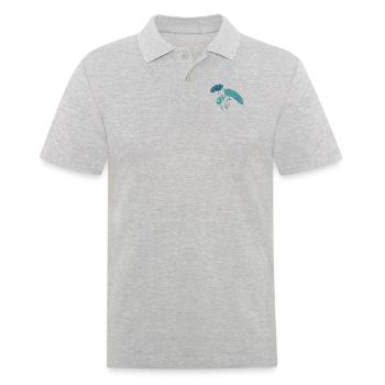 Lineart Parasaurolophini Hadrosauridae Lover - Men's Polo Shirt - heather grey - Front - Kai (181cm)