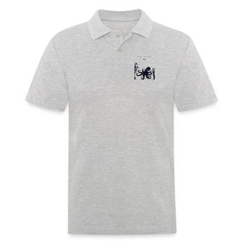 Octopus Chinese Hanzi Cephalopoda Octopodes - Men's Polo Shirt - heather grey - Front - Kai (181cm)
