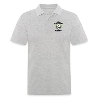Iss Bambus Sei glücklich Panda Bär Freund Liebhaber Riese - Männer Poloshirt - Grau meliert - Vorne - Kai (181cm)