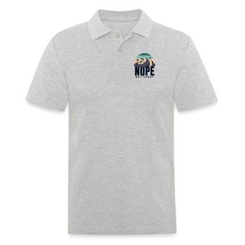 Nö Nicht heute Panda Bär Freund Liebhaber Riesenpanda - Männer Poloshirt - Grau meliert - Vorne - Kai (181cm)