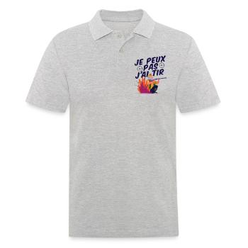 Ich kann nicht ich schoss Humor Schießsport Shooter - Männer Poloshirt - Grau meliert - Vorne - Kai (181cm)