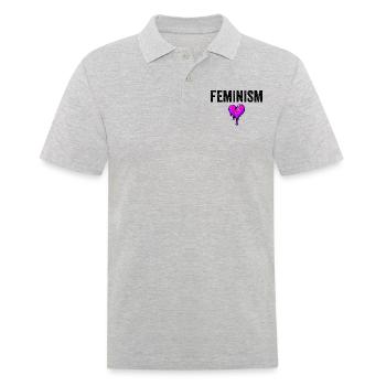 FÉMINISME - Polo Homme - gris chiné - Devant - Kai (181cm)