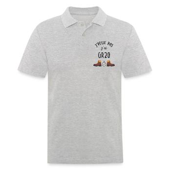 J'peux pas j'ai GR20 - Polo Homme - gris chiné - Devant - Kai (181cm)
