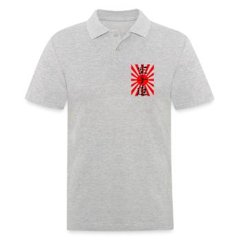 Drapeau japonais de Karaté - Polo Homme - gris chiné - Devant - Kai (181cm)