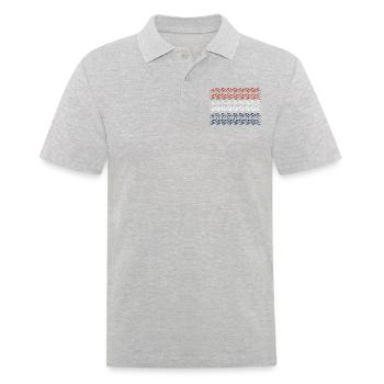Nederlandse vlag fiets Logo - Männer Poloshirt - Grau meliert - Vorne - Kai (181cm)
