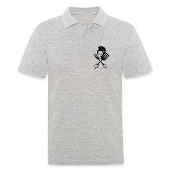 Japanischer Samurai-Koch - Männer Poloshirt - Grau meliert - Vorne - Kai (181cm)