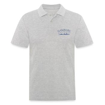 Hamburg GPS Koordinaten Skyline - Männer Poloshirt - Grau meliert - Vorne - Kai (181cm)