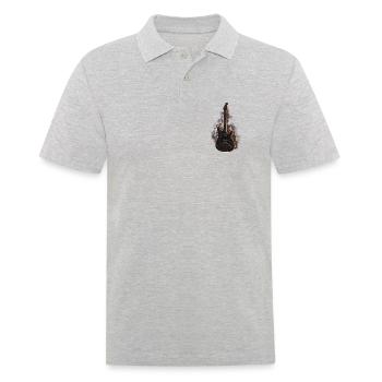 Burning Guitar – Chemise Dark Rock - Polo Homme - gris chiné - Devant - Kai (181cm)