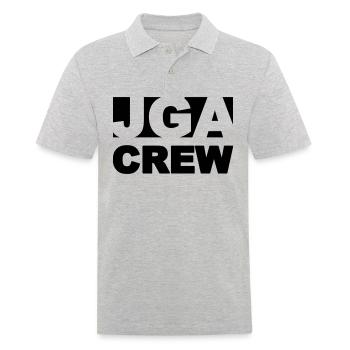 JGA crew style - Männer Poloshirt - Grau meliert - Vorne - Kai (181cm)