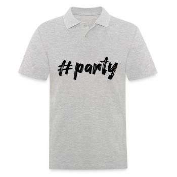 #party, noir - Polo Homme - gris chiné - Devant - Kai (181cm)