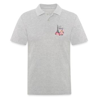 Paris - Männer Poloshirt - Grau meliert - Vorne - Kai (181cm)