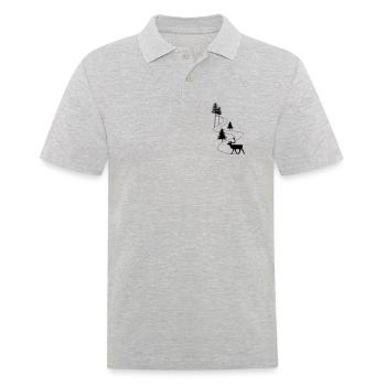 Skandinavien Straße Rentier - Männer Poloshirt - Grau meliert - Vorne - Kai (181cm)