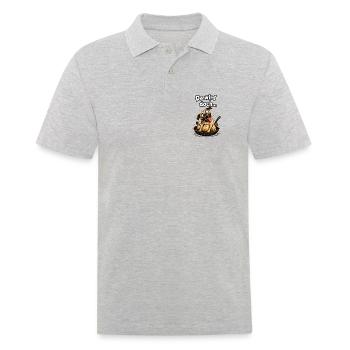 Da wird doch... der Hund in der Pfanne verrückt - Männer Poloshirt - Grau meliert - Vorne - Kai (181cm)