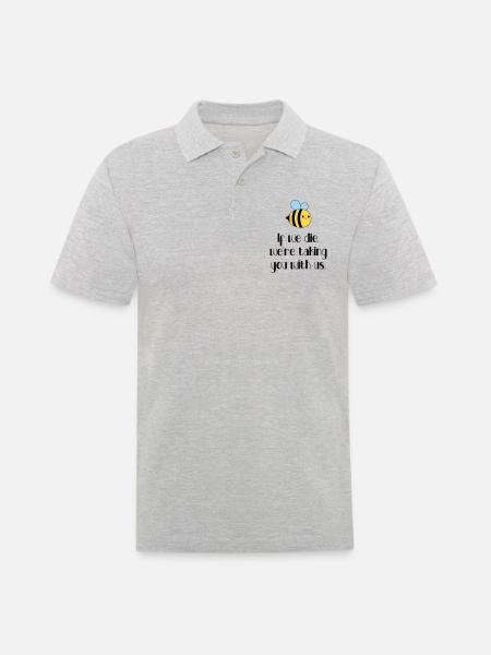 Ecology - Let's protect the bees! - Men's Polo Shirt - heather grey