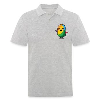 Cute Ghost / Halloween - Men's Polo Shirt - heather grey - Front - Kai (181cm)
