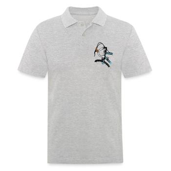 Rennrad Fahrrad Retro Design - Männer Poloshirt - Grau meliert - Vorne - Kai (181cm)