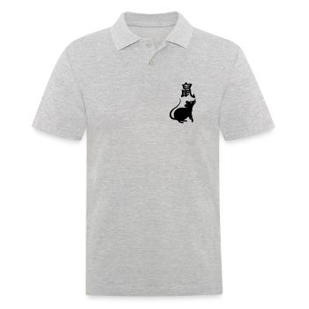Caractère chinois rat avec image de rat - Polo Homme - gris chiné - Devant - Kai (181cm)