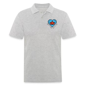 Wild at heart - Calm at Soul - Wilde Herzen - Männer Poloshirt - Grau meliert - Vorne - Kai (181cm)