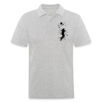 Hammerwerfer Colorsplash Hammerwerfen - Männer Poloshirt - Grau meliert - Vorne - Kai (181cm)