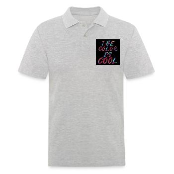 colorful theme, picture in color - Men's Polo Shirt - heather grey - Front - Kai (181cm)