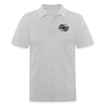 Two Circles / schwarz - Männer Poloshirt - Grau meliert - Vorne - Kai (181cm)