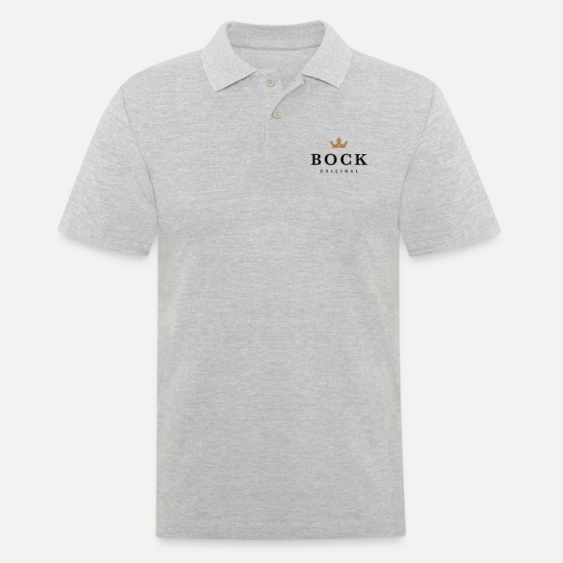 Bock - Männer Poloshirt - Grau meliert