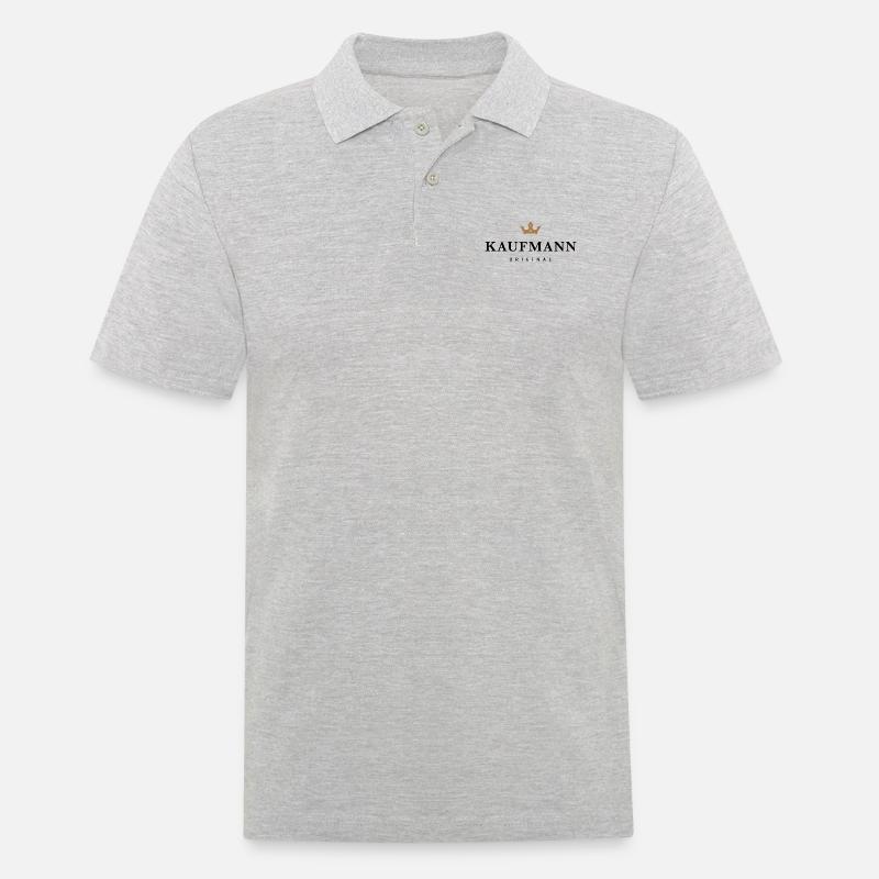 Kaufmann - Männer Poloshirt - Grau meliert