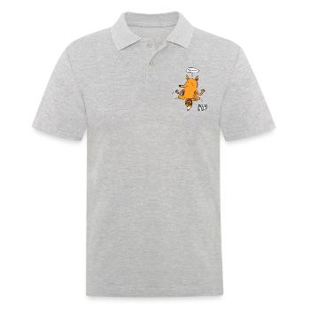 Om Oooommm Fuchs neue Wahrnehmung - Männer Poloshirt - Grau meliert - Vorne - Kai (181cm)