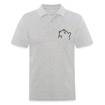 Bär Teddy süß doodle kuscheln Sterne cool - Männer Poloshirt - Grau meliert - Vorne - Kai (181cm)