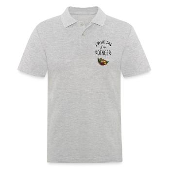 J'peux pas j'ai potager - Polo Homme - gris chiné - Devant - Kai (181cm)