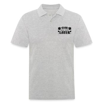 Gym maintenant vin plus tard - Polo Homme - gris chiné - Devant - Kai (181cm)