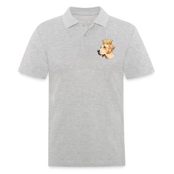 "Crowned Heads" - Labrador - Men's Polo Shirt - heather grey - Front - Kai (181cm)
