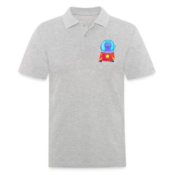 Cat In Space - Polo Homme - gris chiné - Devant - Kai (181cm)