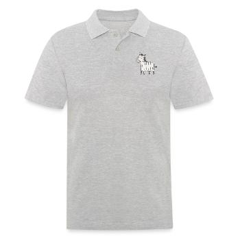 Zebra - Men's Polo Shirt - heather grey - Front - Kai (181cm)