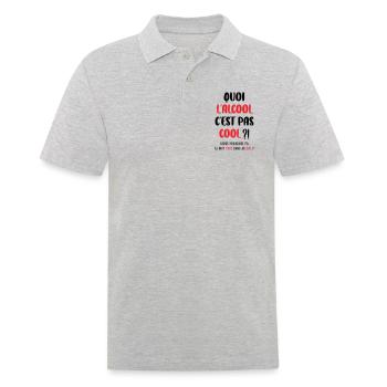 Quoi l'alcool c'est pas cool ?! - Polo Homme - gris chiné - Devant - Kai (181cm)