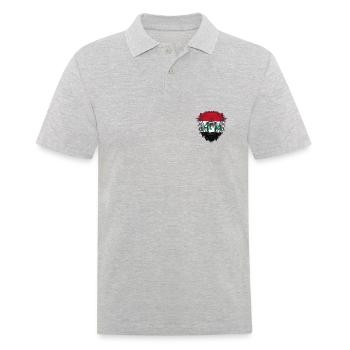 Irak - Männer Poloshirt - Grau meliert - Vorne - Kai (181cm)