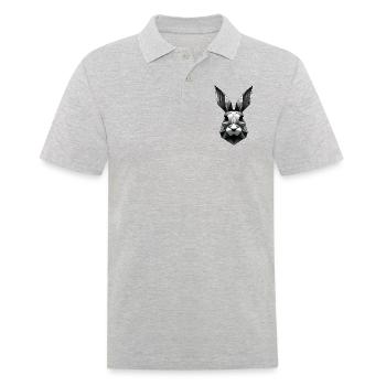 Conception géométrique de lapin polygone lapin - Polo Homme - gris chiné - Devant - Kai (181cm)